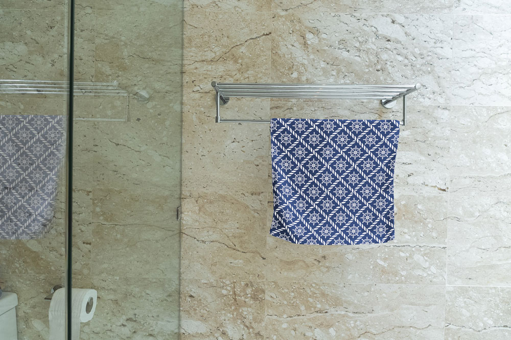 Frottee-Fleece - Marine-Welt Steuerrad/Seil