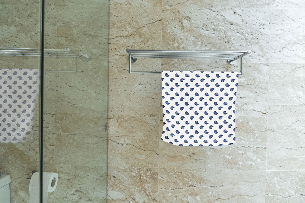 Frottee-Fleece - Marine-Welt Muscheln