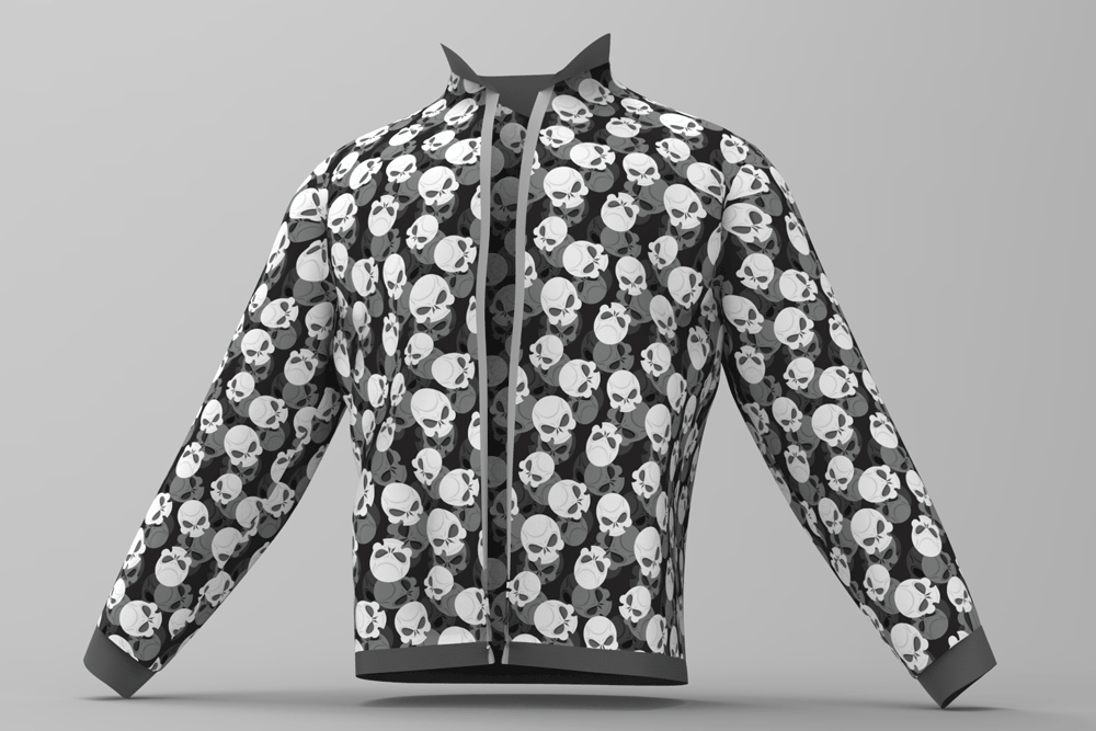 Nano-Softshell - 3D-Totenköpfe