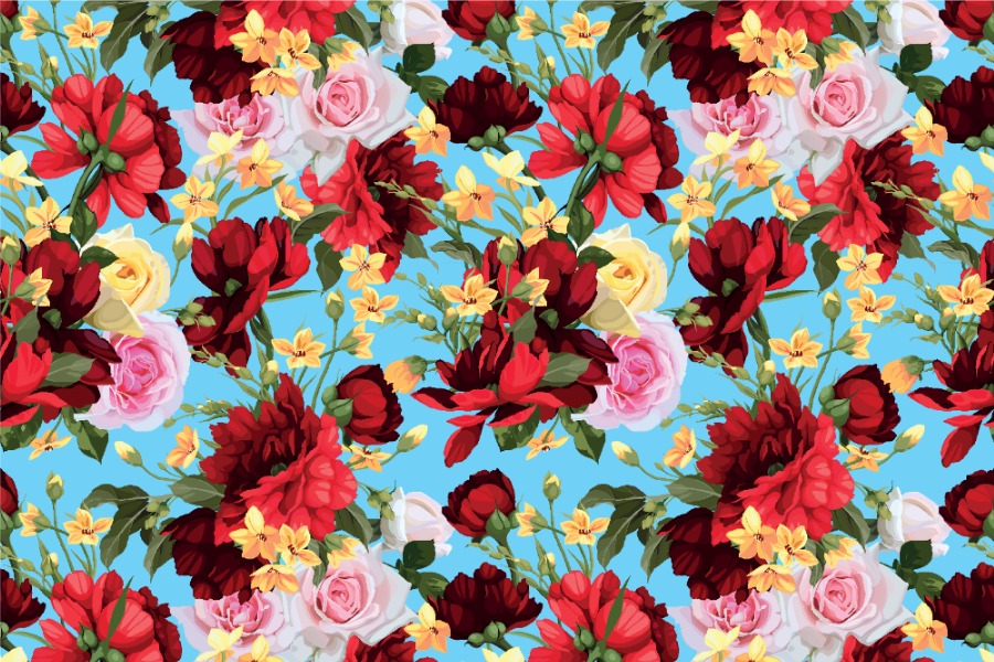 Möbelsamt - Gartenblumen