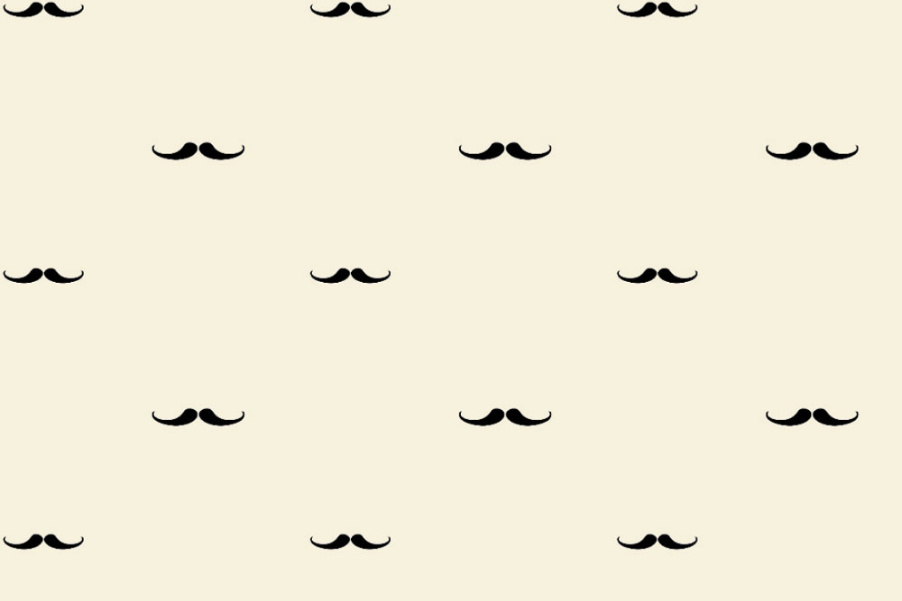 Baumwoll-Mundschutzstoff - Schnurrbart