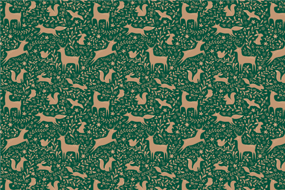 Baumwoll-Mundschutzstoff - Forest Animals