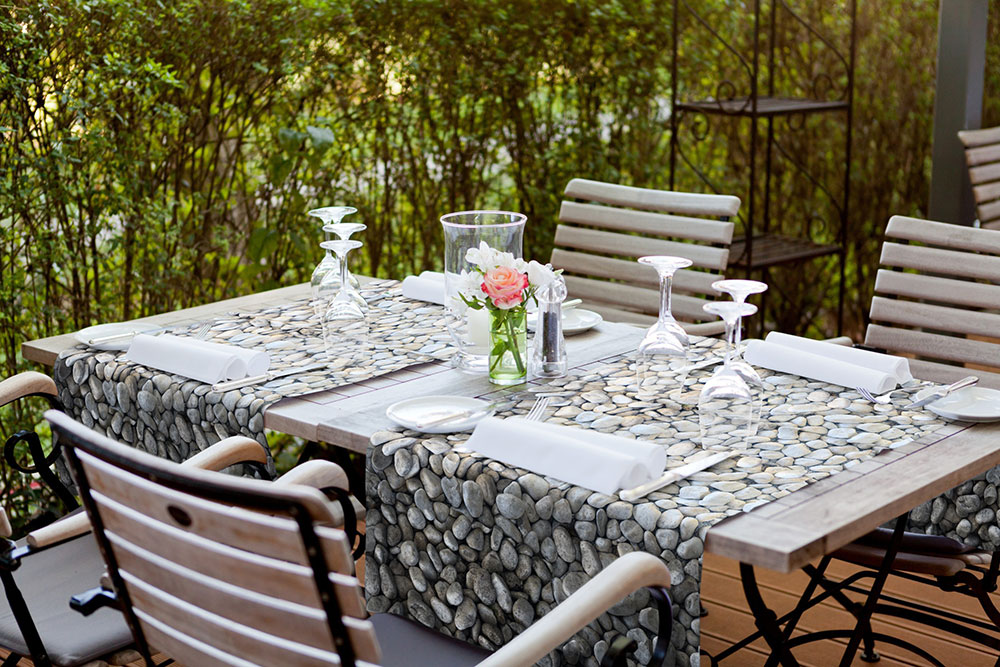 Dekostoff - Kieselsteine