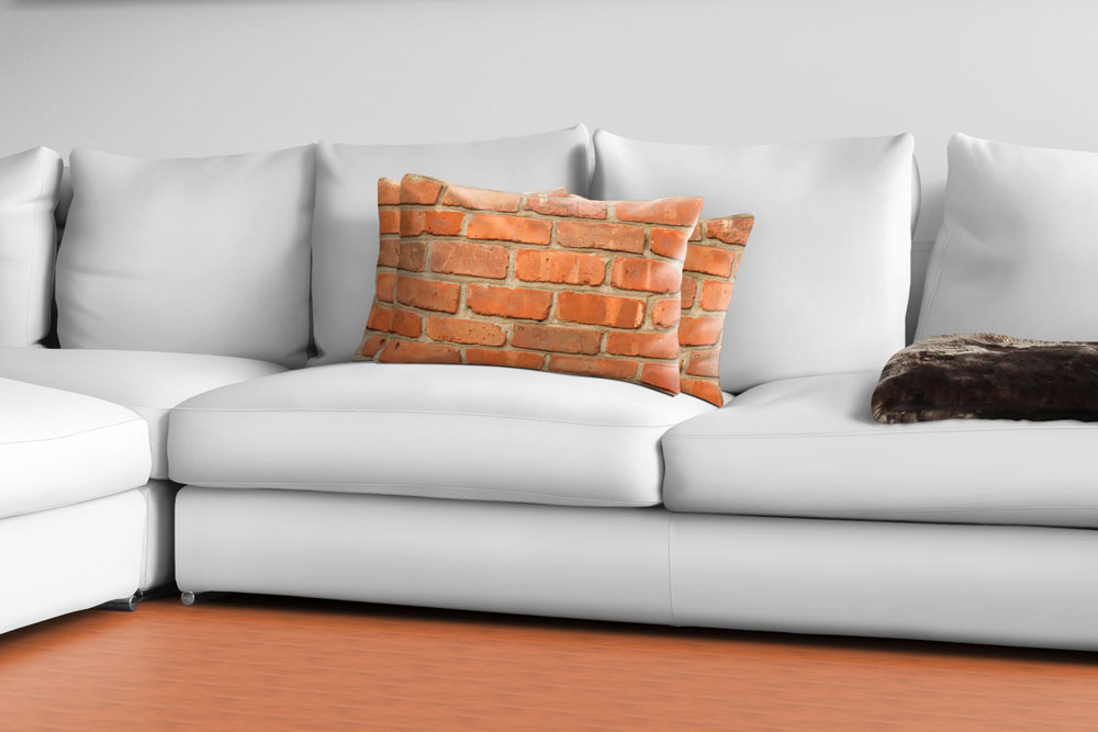 Dekostoff - Ziegelmauer