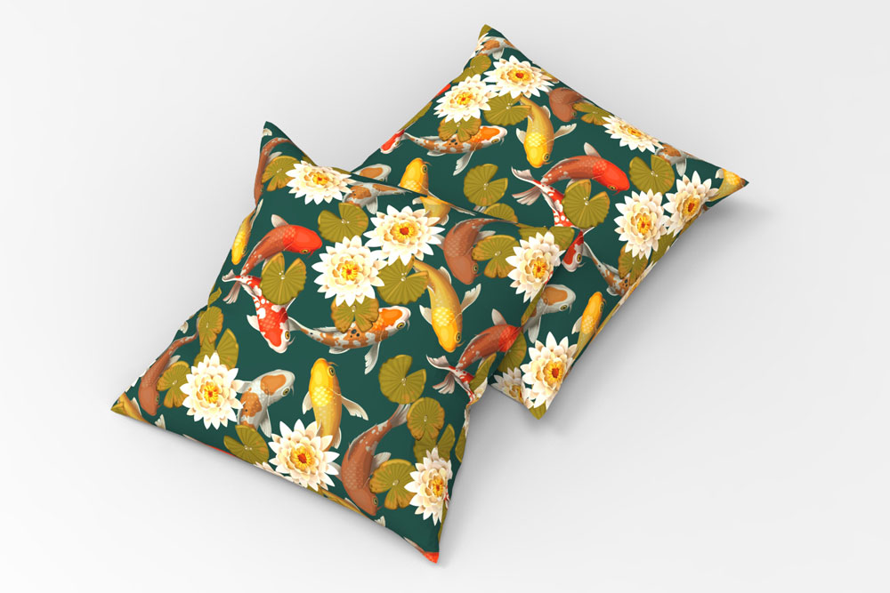 Wärmevorhang-Stoff - Lotusteich