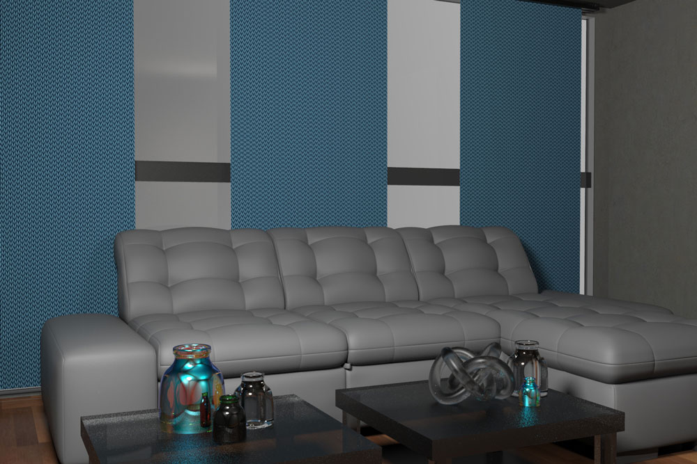 Wärmevorhang-Stoff - Strick-Optik