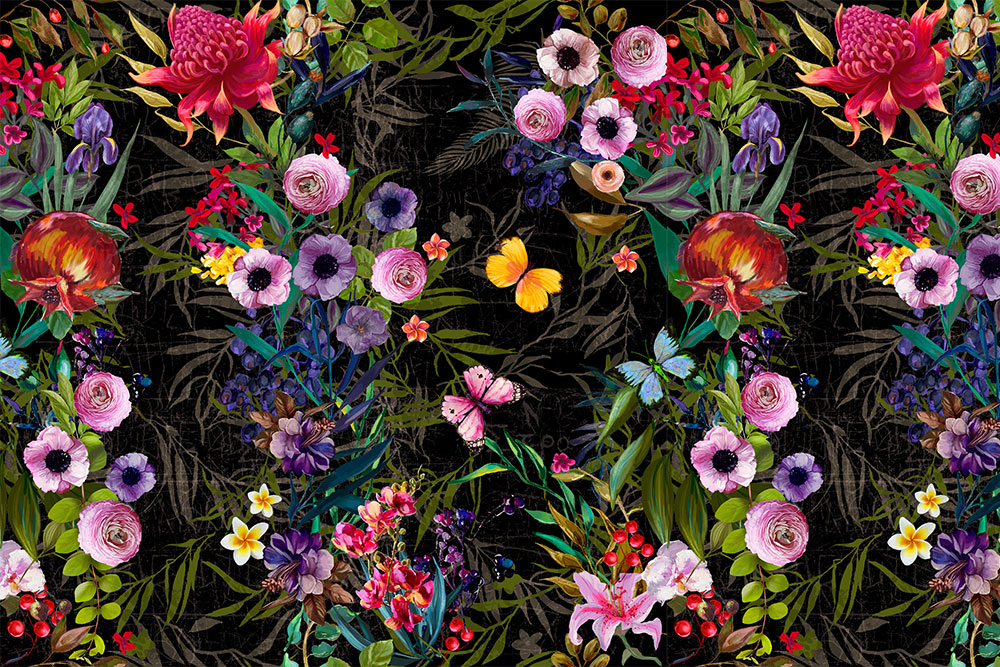 Samt-Stoff - Anemonen