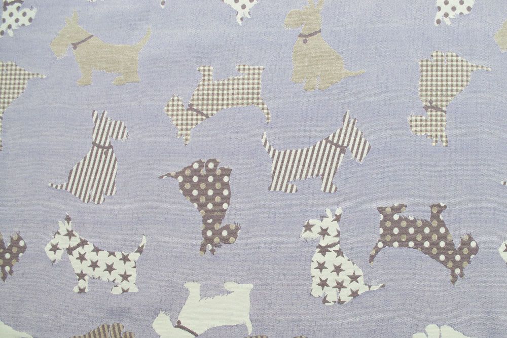 Jacquard Premium - Westhighland Terrier - Lila/Beige