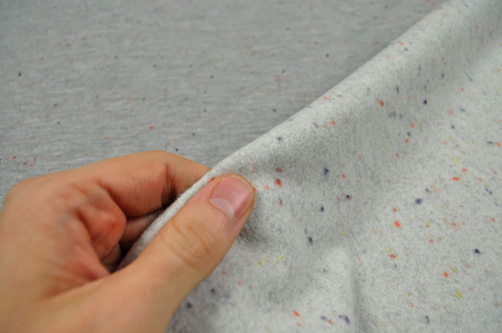 Jersey-Flanell - Sprenkel - Grau Melange