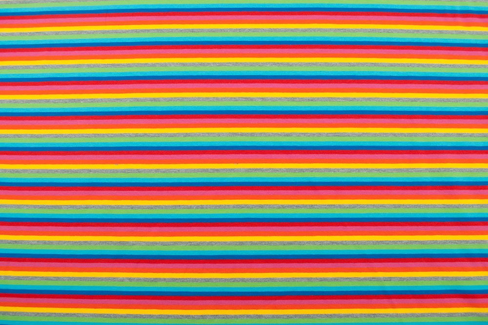 Regenbogenringel - Jersey-Stoff