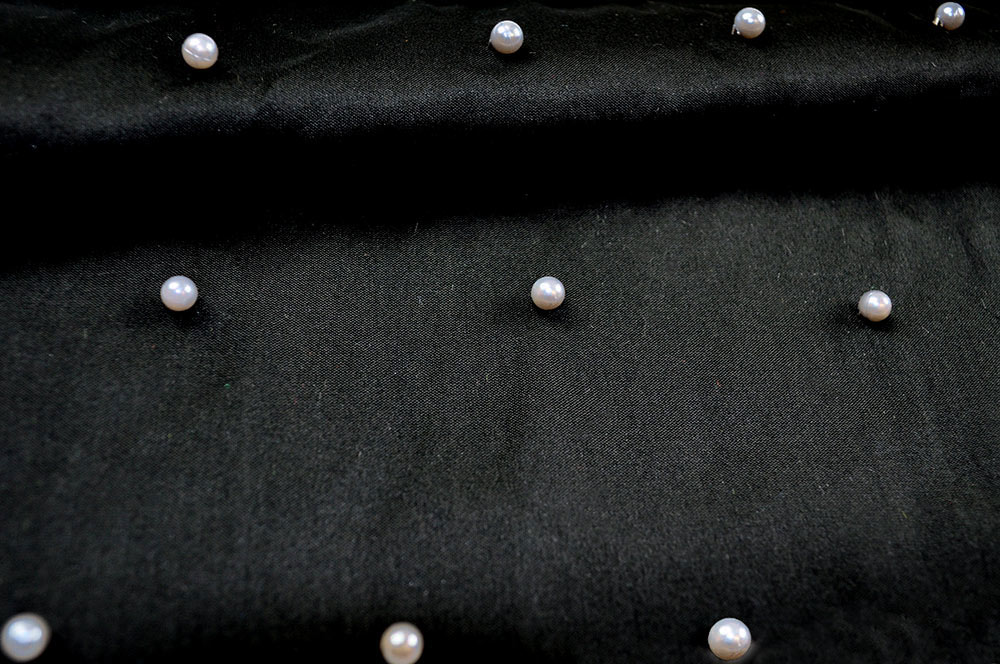 Taft deluxe - Perle - Schwarz