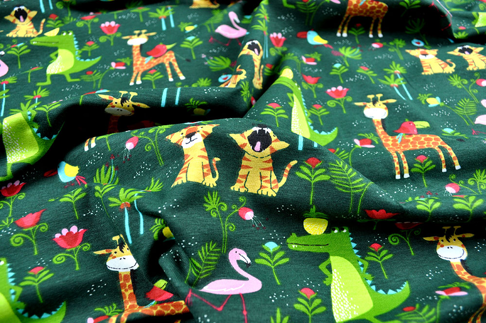 Jungle Playtime - Jersey-Stoff