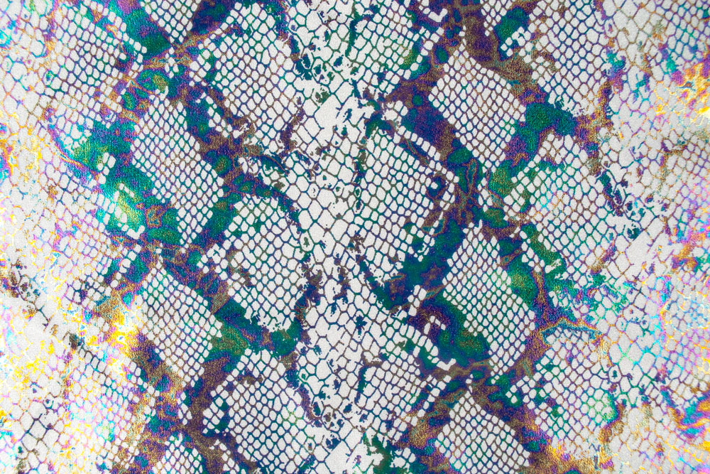 Tanzkleider-Stoff - Regenbogen-Schlange