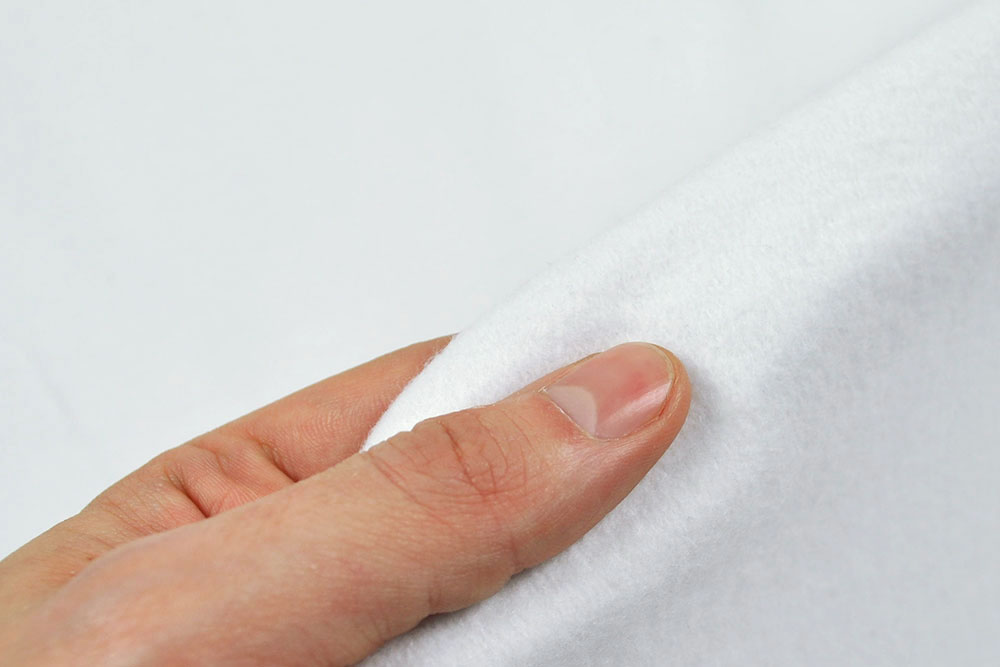 Recycling-French-Terry Uni - Weiß