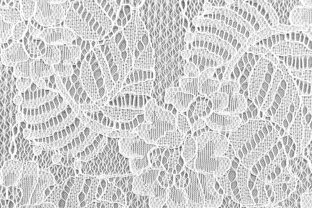 Spitzenstoff - Monstera - Weiß