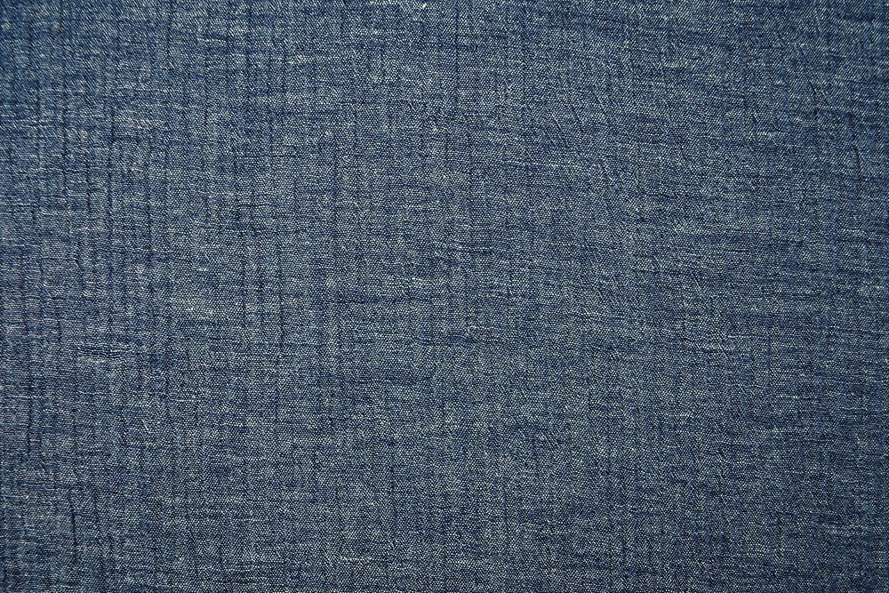 Double Gauze - Leinenoptik - Nachtblau