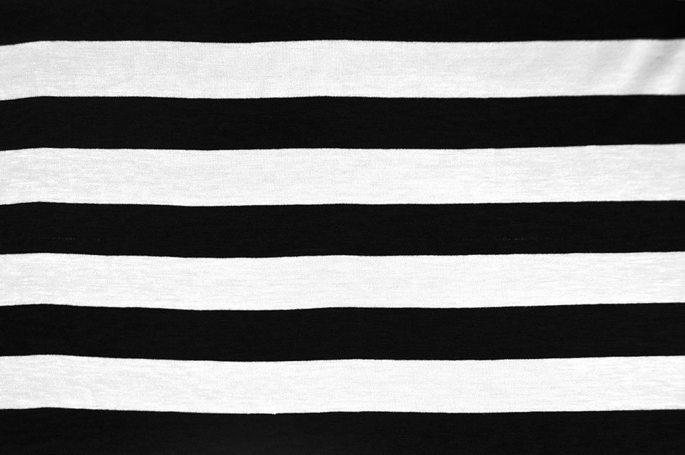 Viskosejersey - Streifen - Schwarz/Weiß