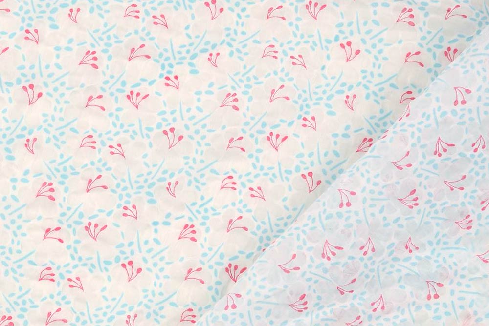 Baumwollstoff Ausbrenner - Blue Summer