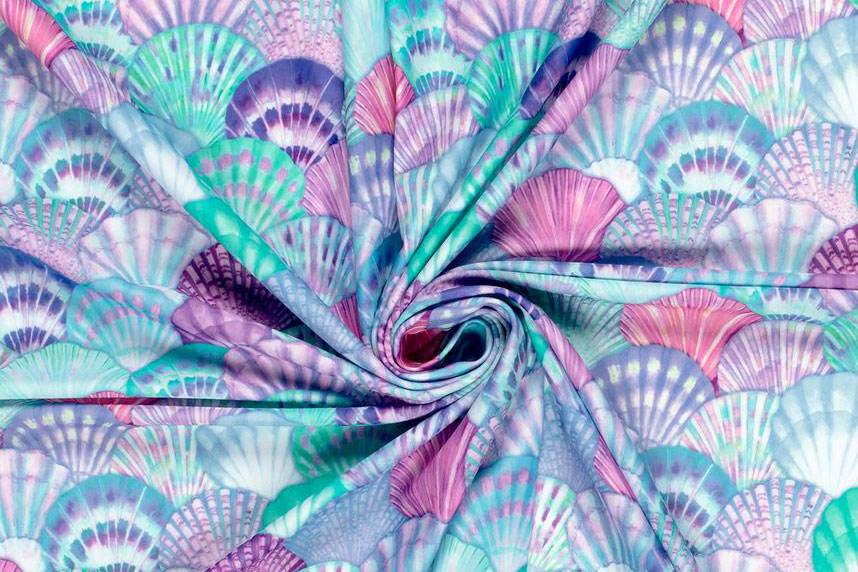 Badeanzugstoff Recycling - Muscheln