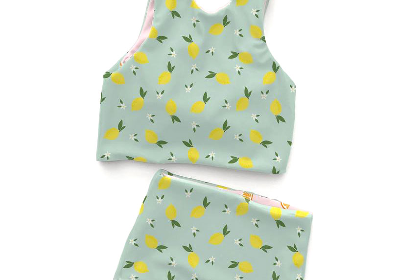 Badeanzugstoff Recycling - Zitronen