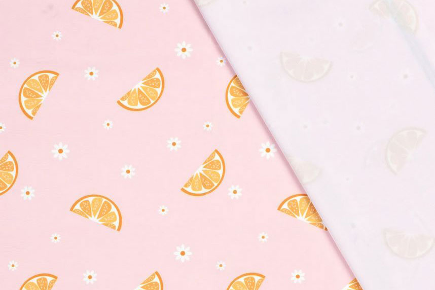 Badeanzugstoff Recycling - Orangen