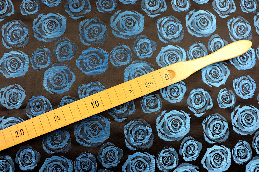 Premium-Taft - Glitter Blue Roses