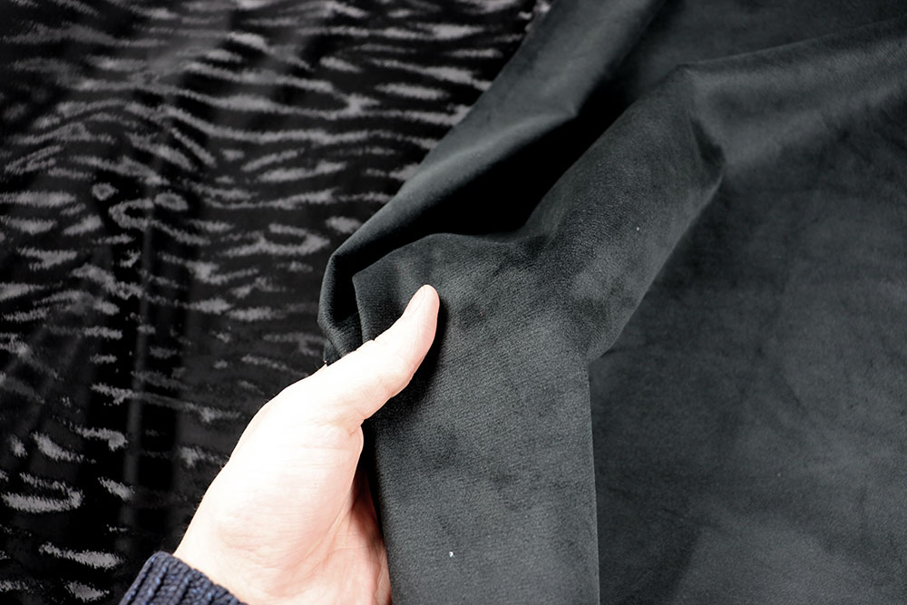 Stretch-Leder - Tiger - Schwarz