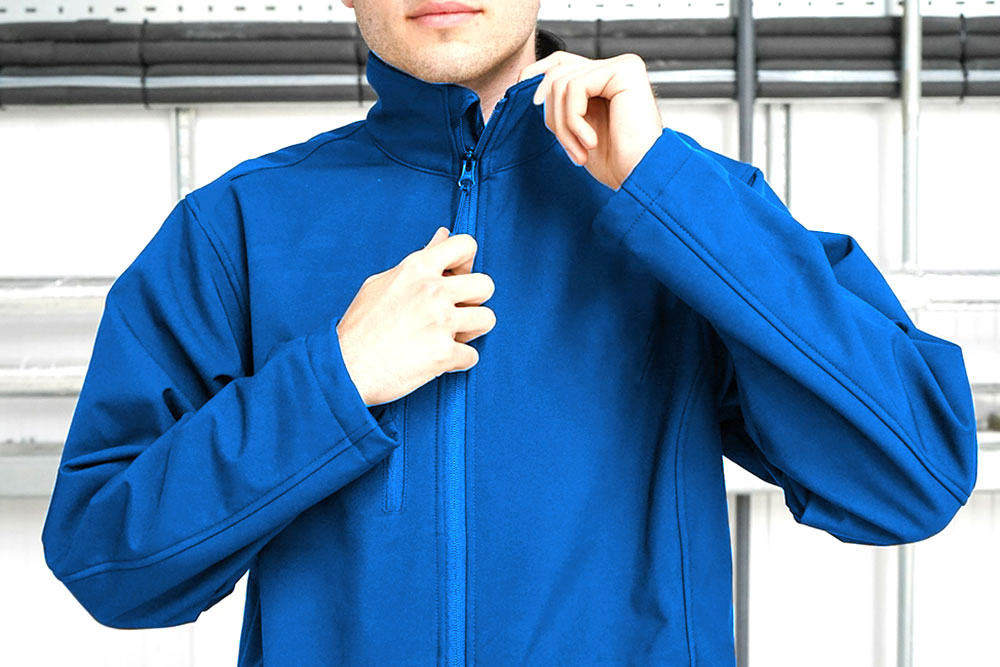 Softshell - Jackenstoff - Blau