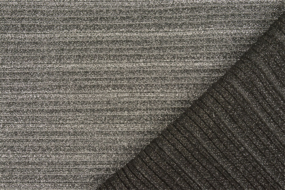 Lurex-Plissee - Glamour - Silber