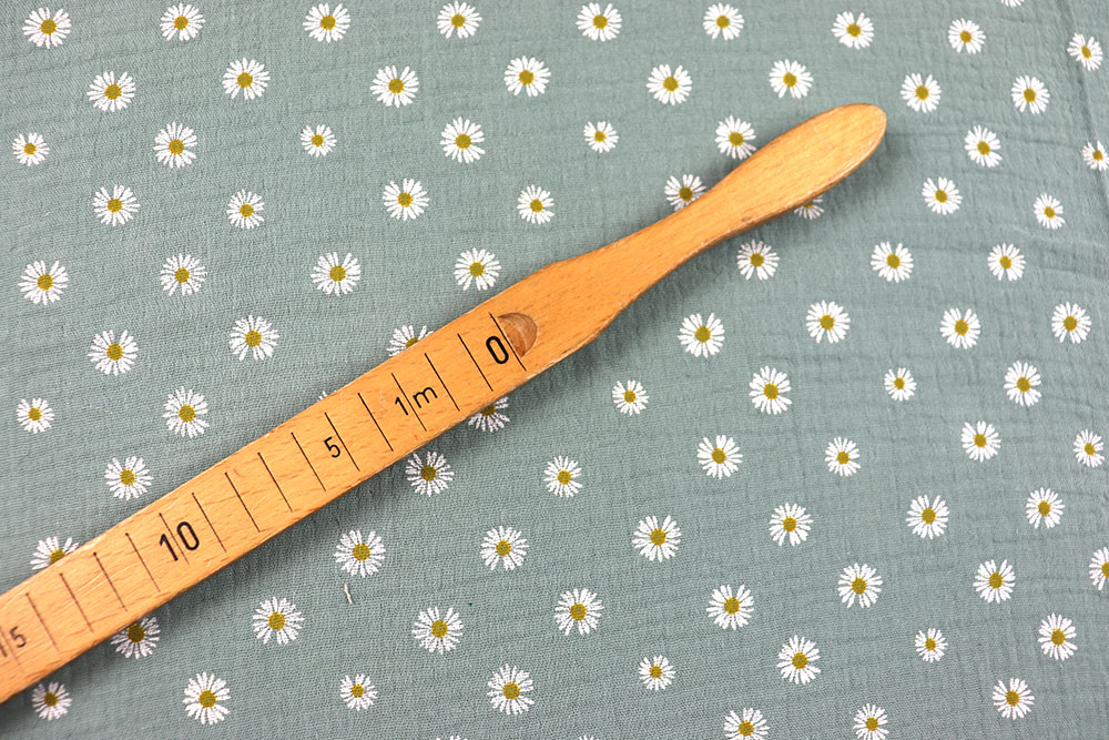 Musselin - Gänseblümchen - Mint