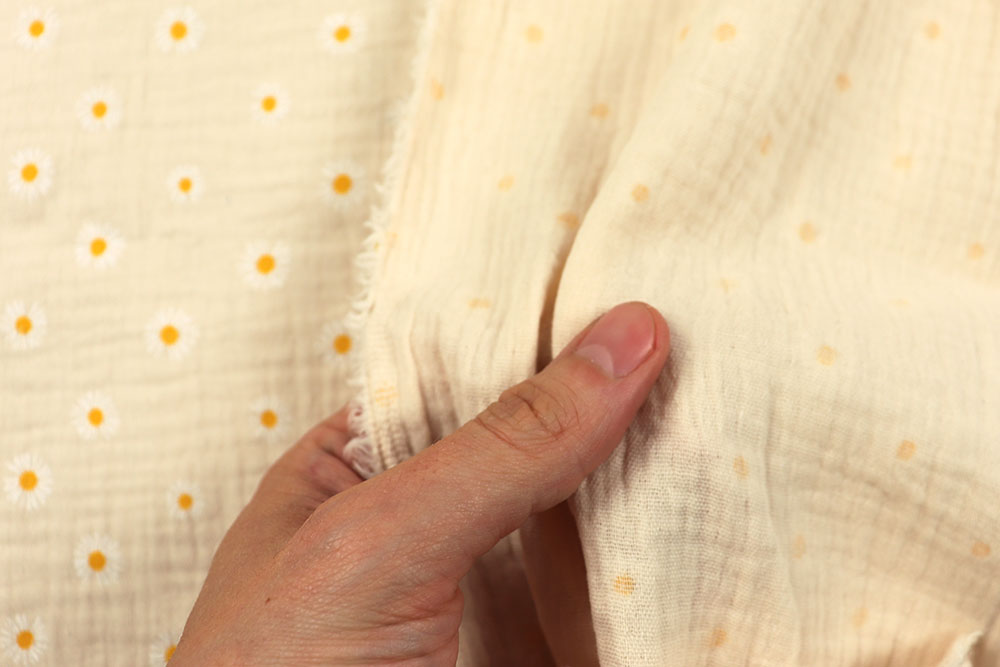 Musselin - Gänseblümchen - Vanilla