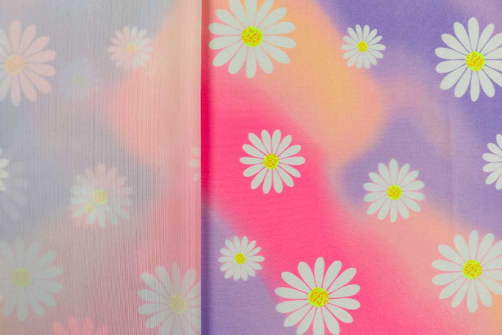 Badeanzugstoff - Rainbow Flowers