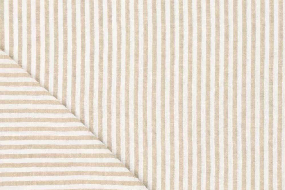 Leinen-Look - Luftige Streifen - Beige