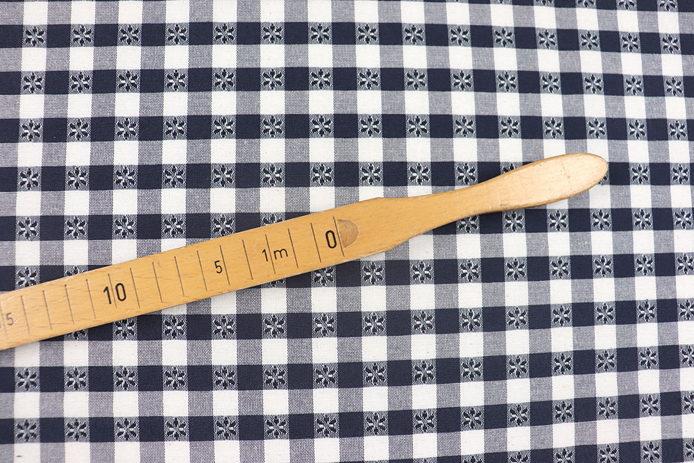 Vichy Karo - Blümchen - Nachtblau