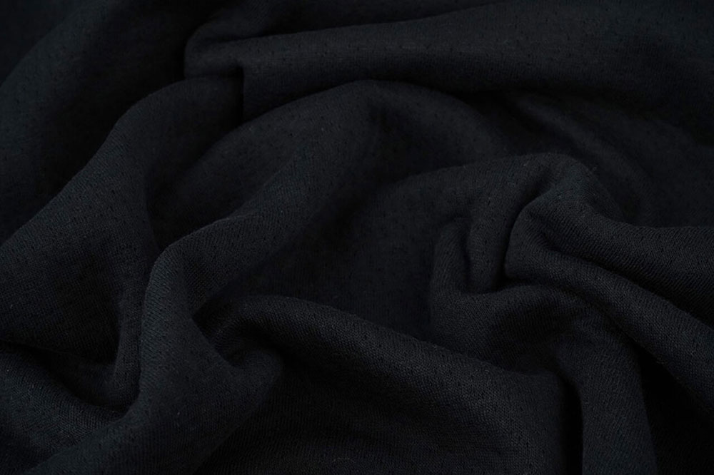 Musselin-Baumwolljersey - Schwarz