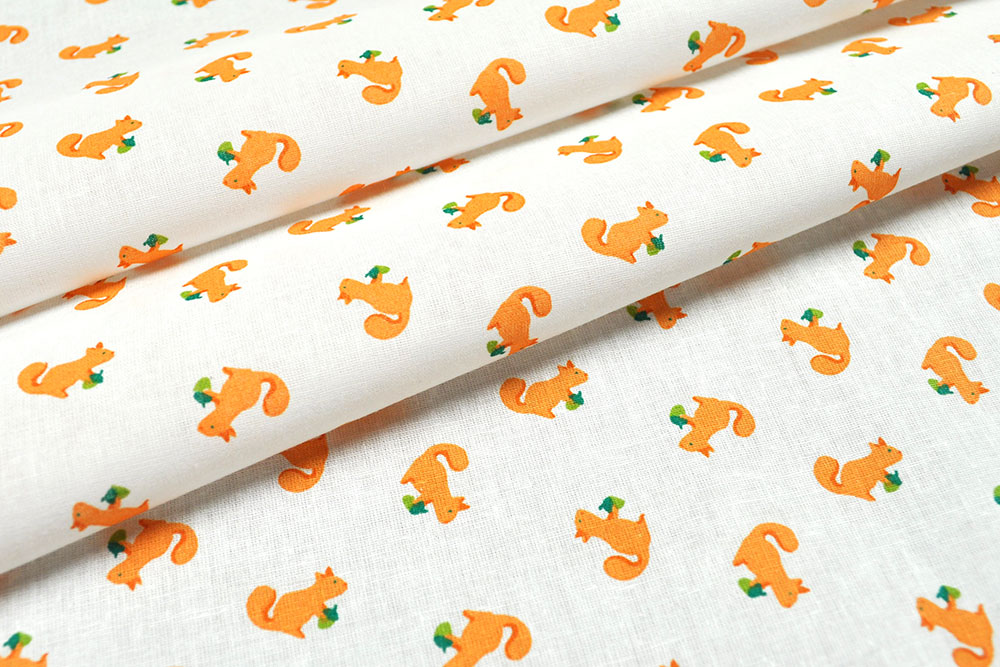 Baumwollstoff - Kleine Eichhörnchen