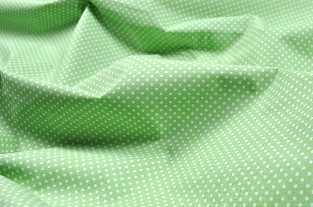 Bettwäsche-Stoff - Punkte - 290 cm - Hellgrün