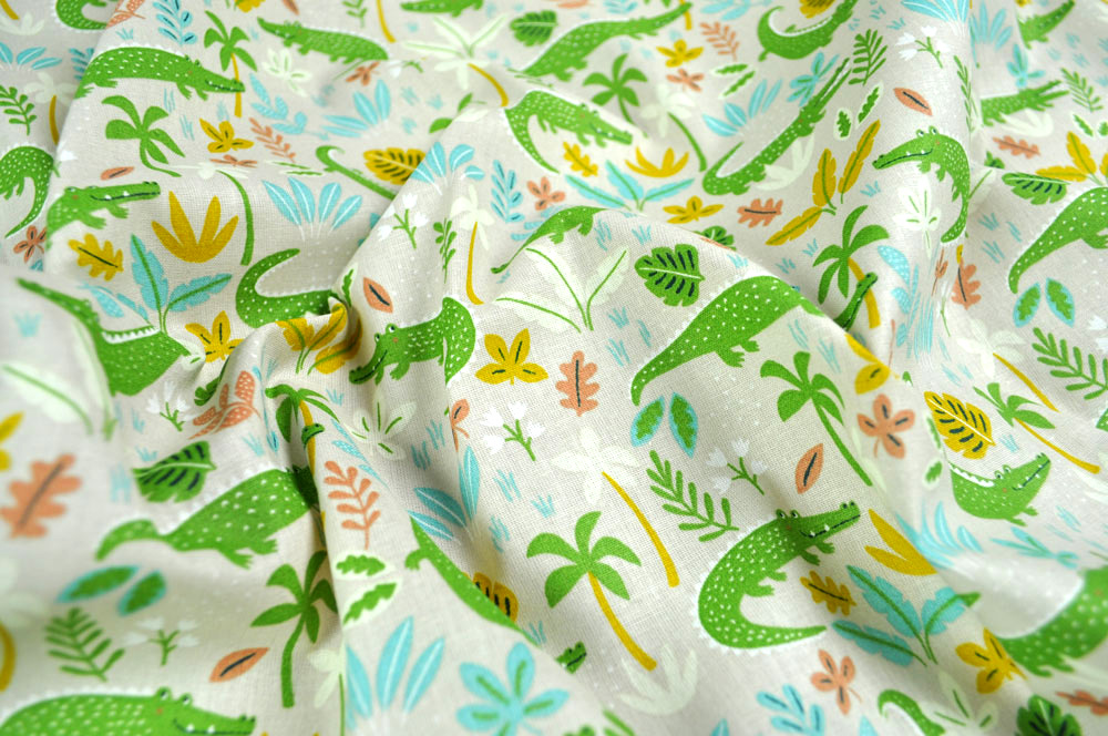 Baumwollstoff - Kroko