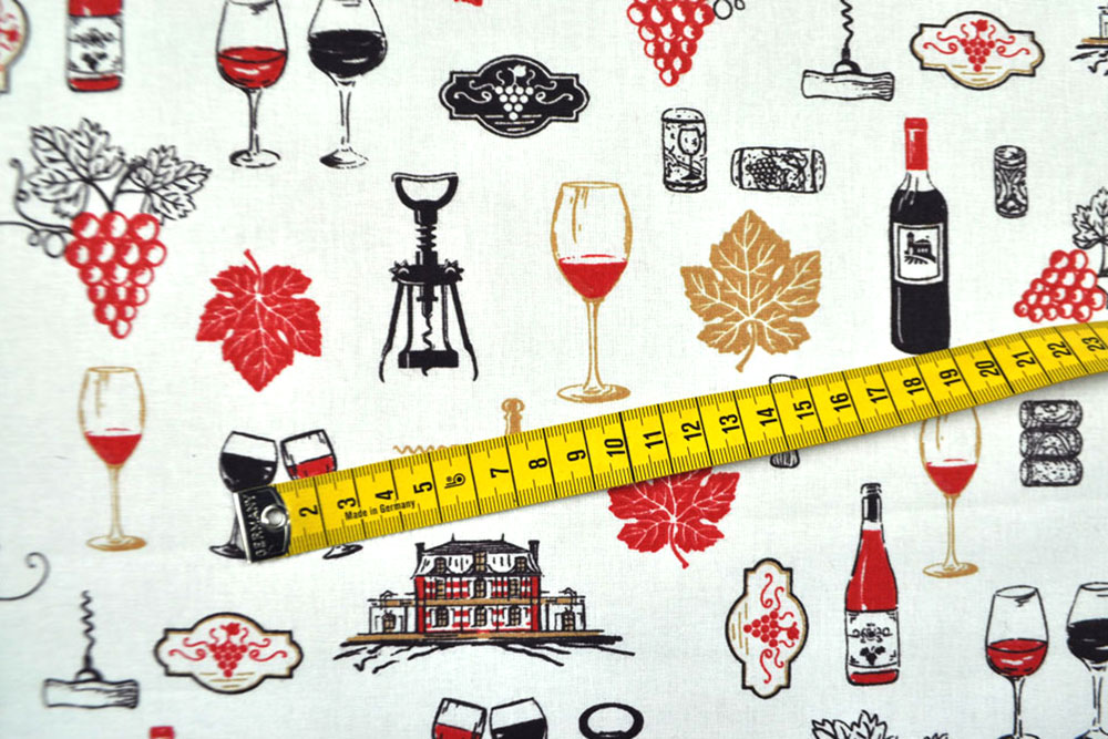 Baumwoll-Dekostoff - Wine Tasting