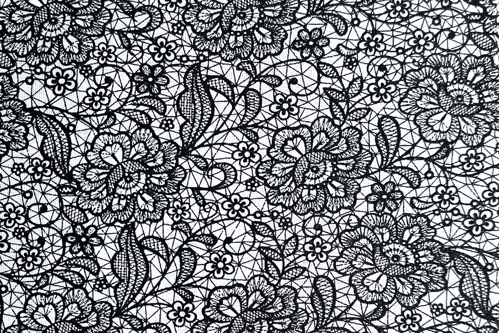 Baumwollstoff - Black Romance - 295 cm