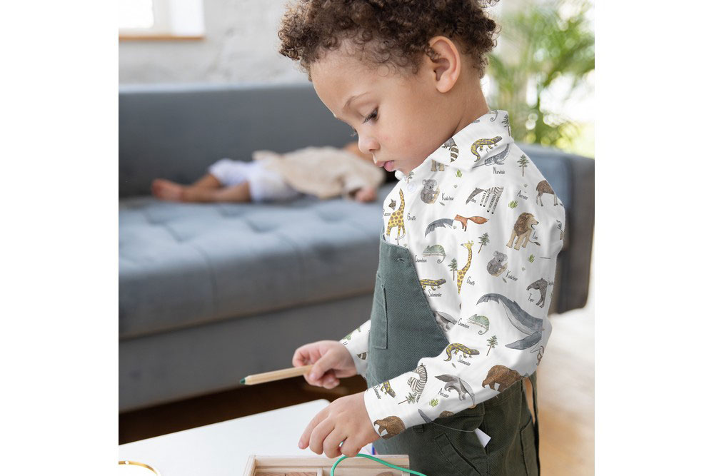 Baumwoll-Popeline Digital - Kleiner Zoo