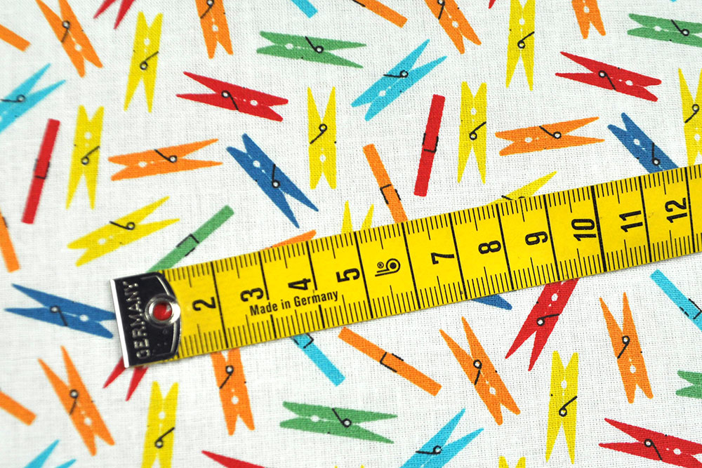 Baumwoll-Dekostoff - Wäscheklammern