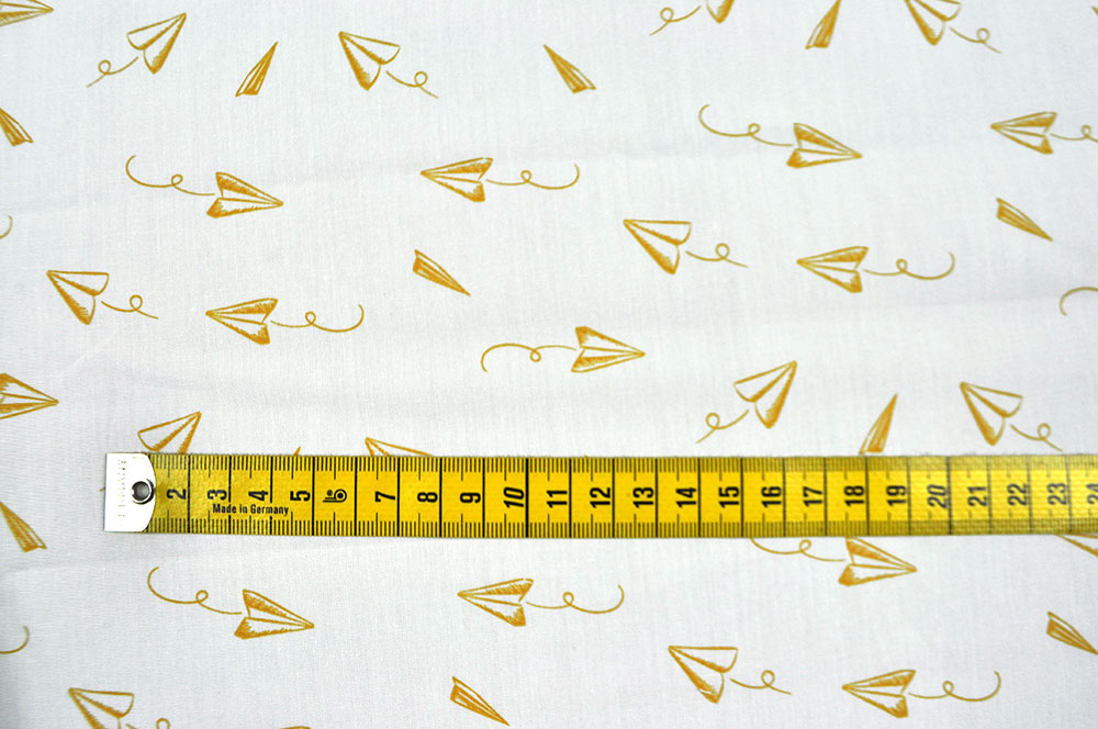 Baumwoll-Popeline - Papierflugzeuge