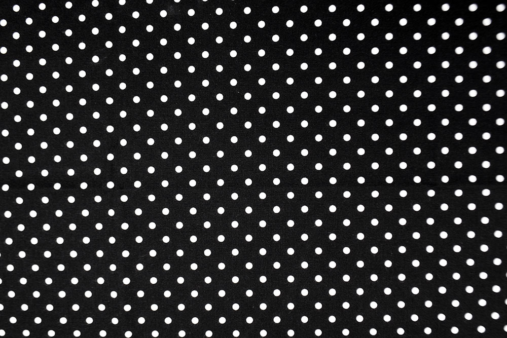 Baumwollstoff - Punkte - Schwarz/Weiß