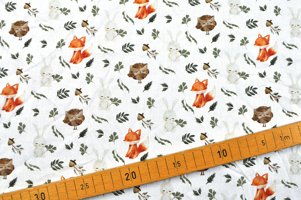 Baumwollstoff Digital - Waldtiere