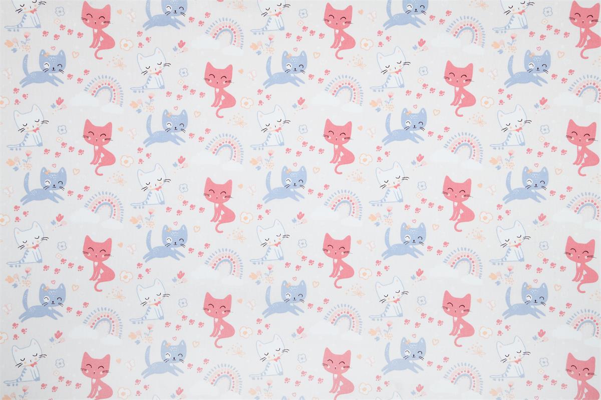 Baumwollstoff - Rainbow Cats