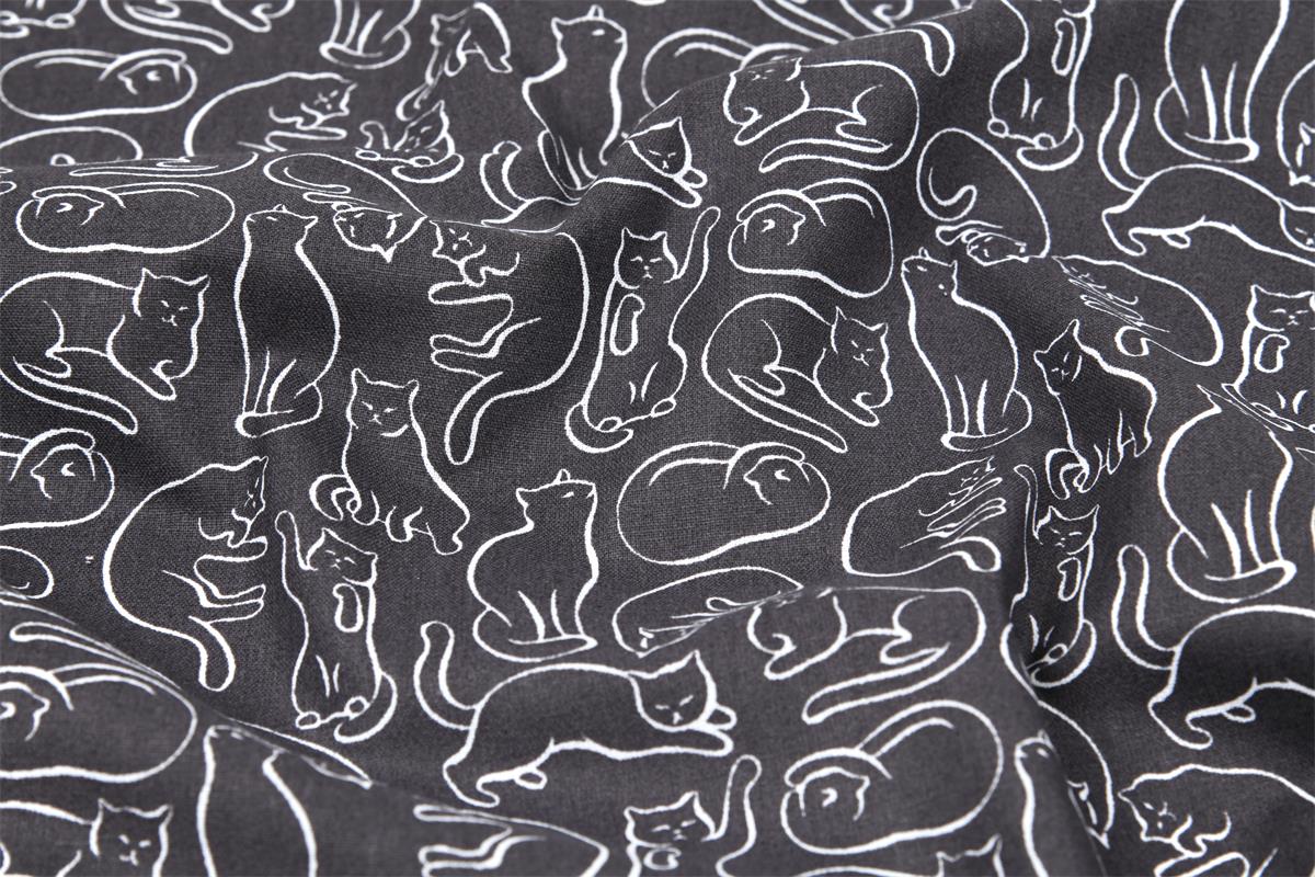 Baumwoll-Popeline - Cat Art
