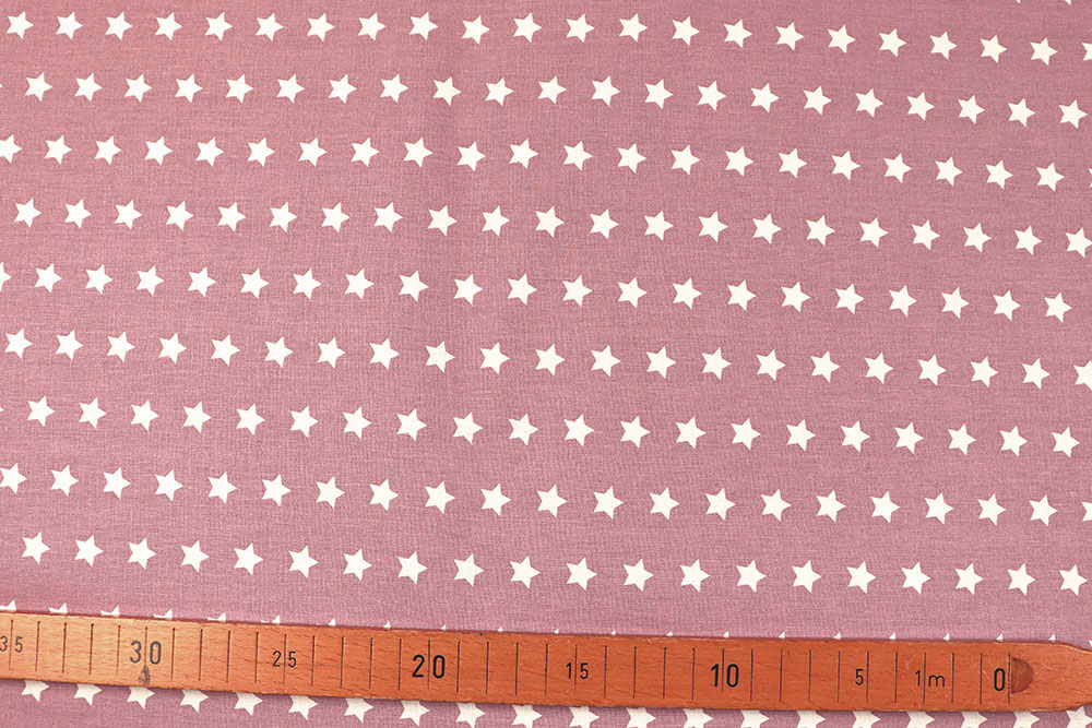 Bettwäsche-Stoff - Sterne - 295 cm - Dusty Pink