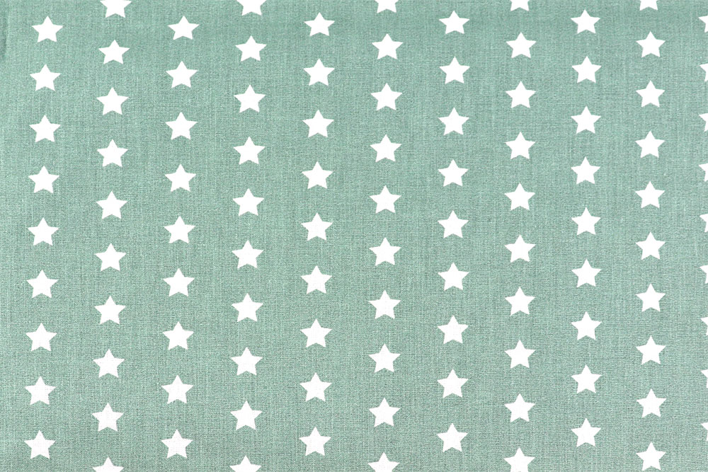 Baumwollstoff - Sterne - 295 cm - Mint