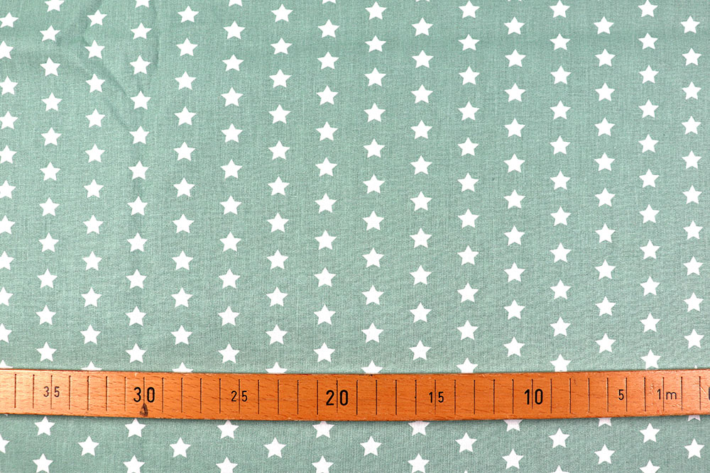 Bettwäsche-Stoff - Sterne - 295 cm - Mint